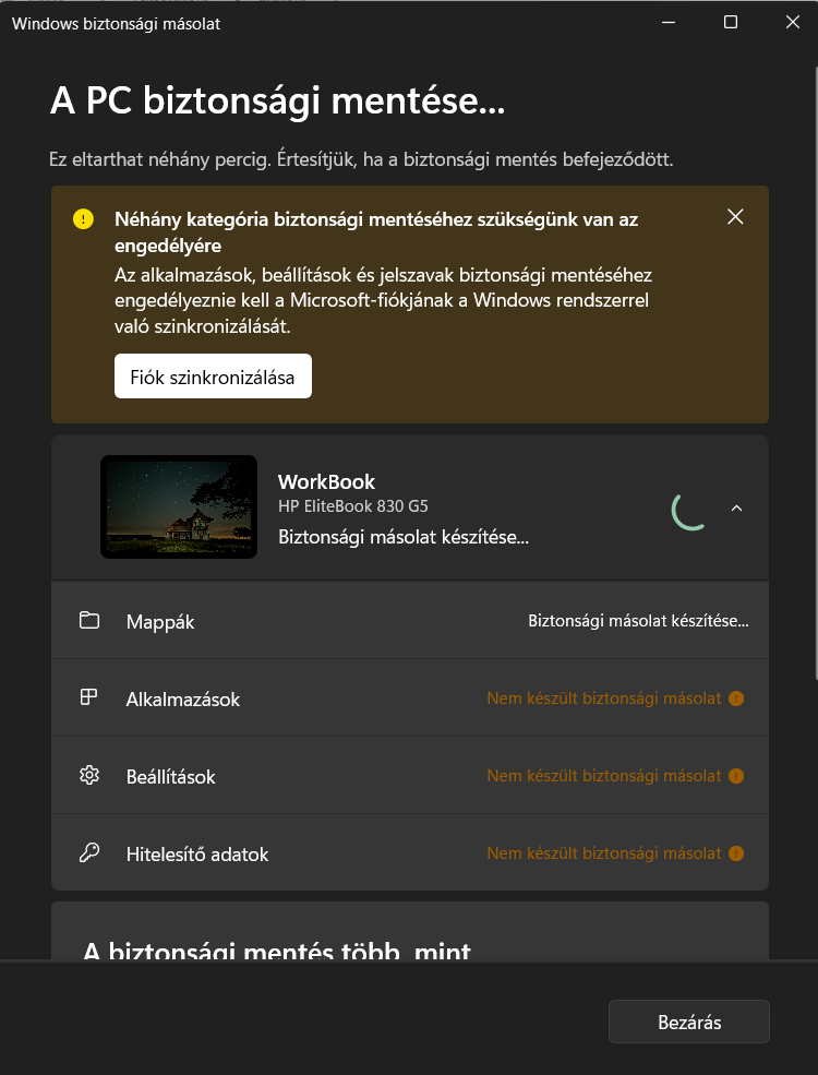 Windows biztonsági mentés 2