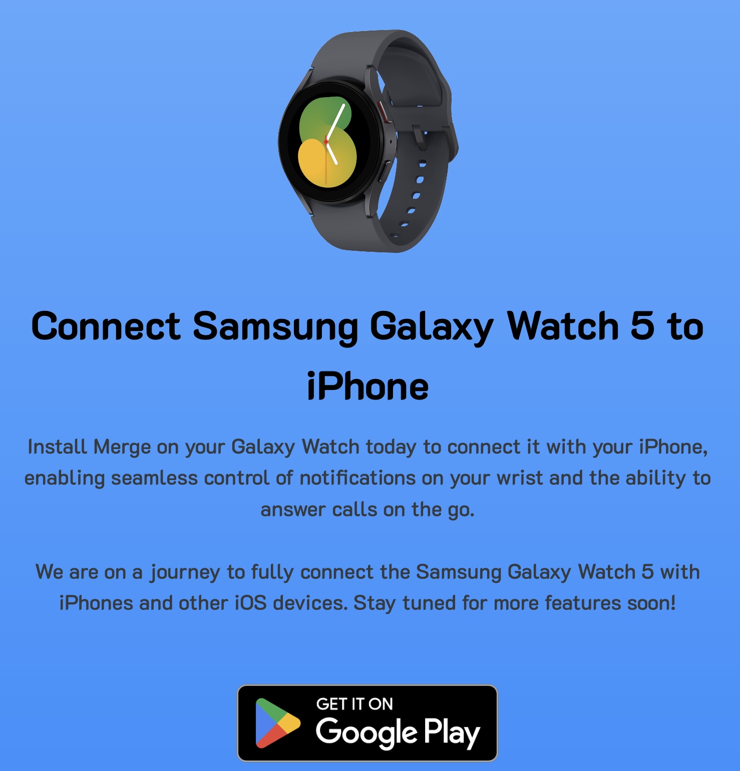Samsung Galaxy Watch 5-tel is működik